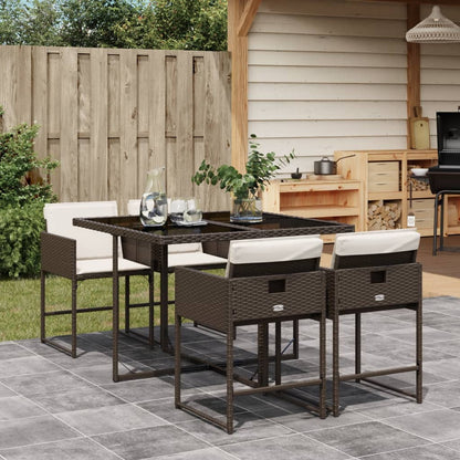 9-Delige Tuinset Met Kussens Poly Rattan