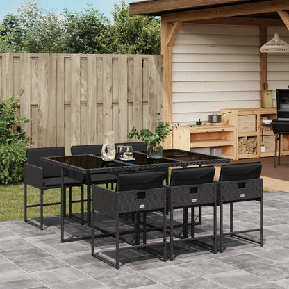 9-Delige Tuinset Met Kussens Poly Rattan