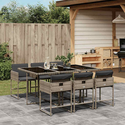 9-Delige Tuinset Met Kussens Poly Rattan
