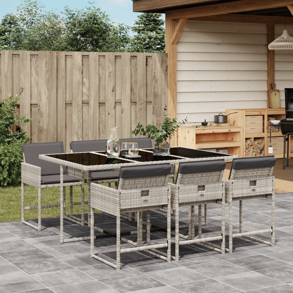 9-Delige Tuinset Met Kussens Poly Rattan
