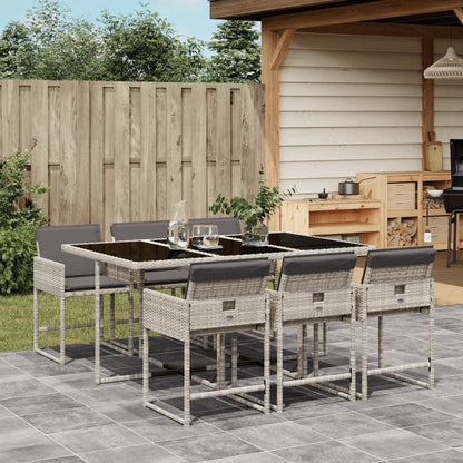 9-Delige Tuinset Met Kussens Poly Rattan