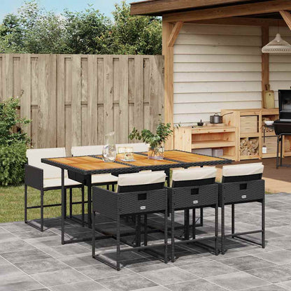 9-Delige Tuinset Met Kussens Poly Rattan