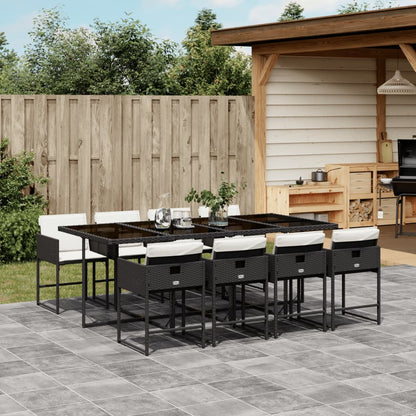 9-Delige Tuinset Met Kussens Poly Rattan