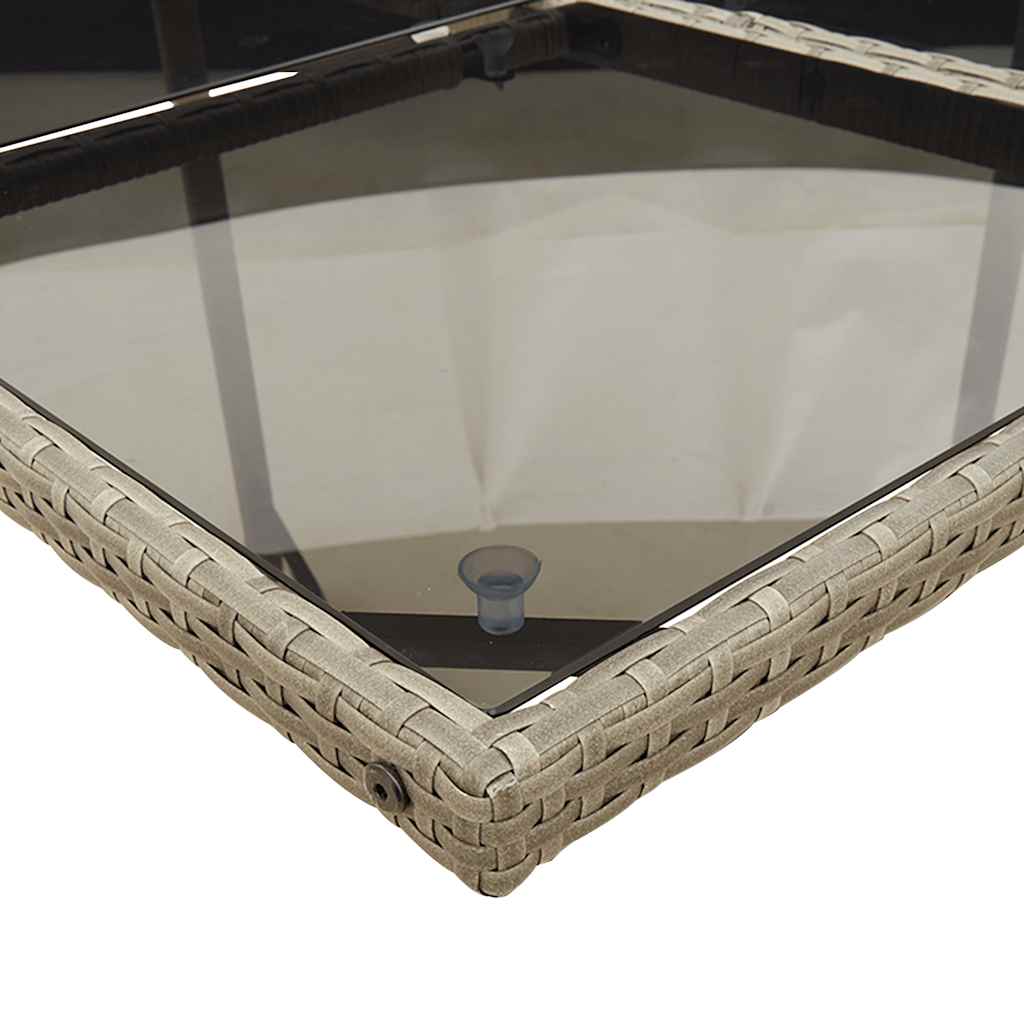 9-Delige Tuinset Met Kussens Poly Rattan