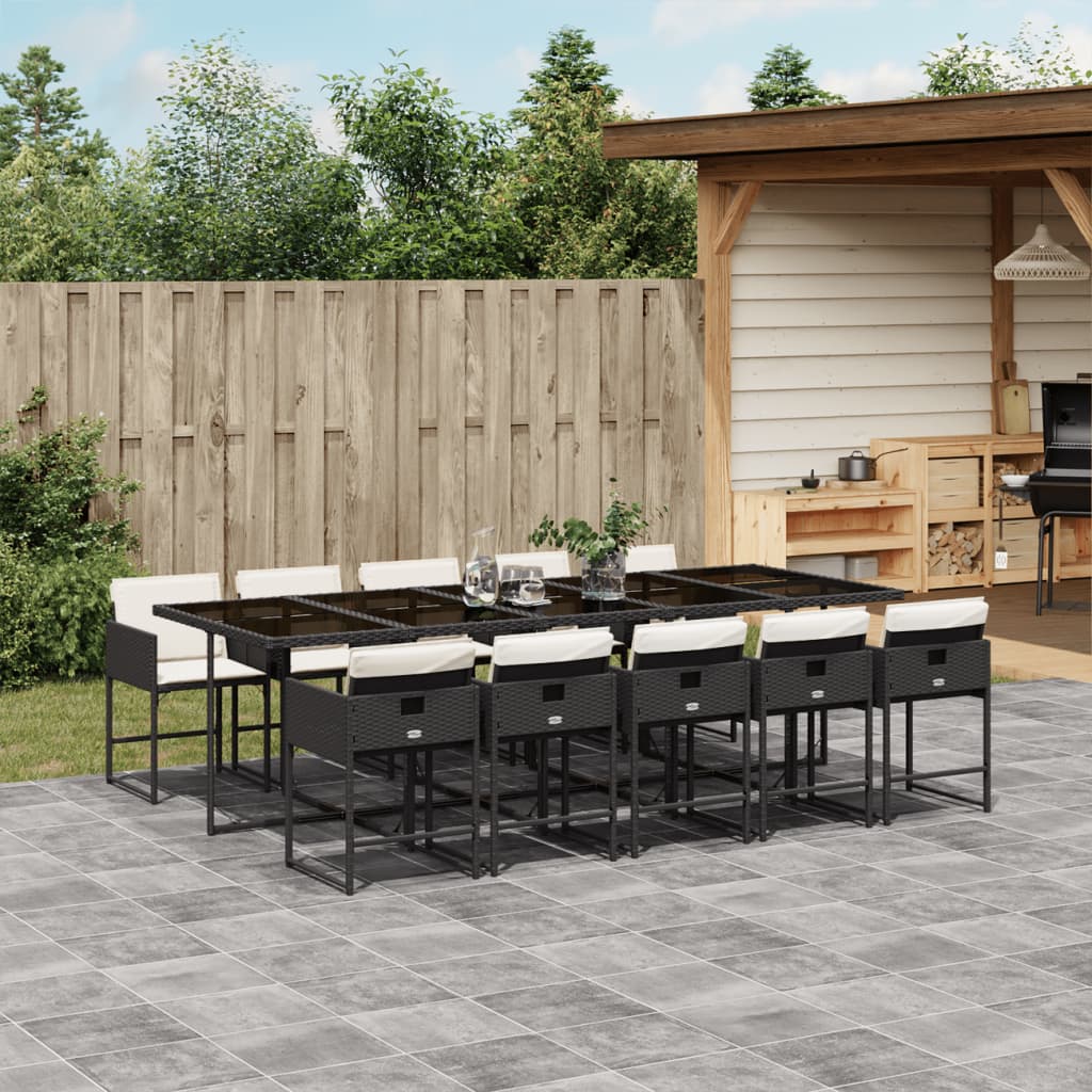 9-Delige Tuinset Met Kussens Poly Rattan