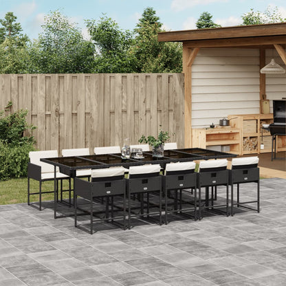 9-Delige Tuinset Met Kussens Poly Rattan