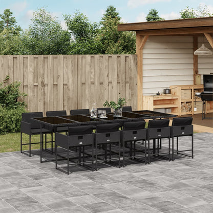 9-Delige Tuinset Met Kussens Poly Rattan