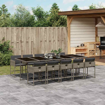 9-Delige Tuinset Met Kussens Poly Rattan