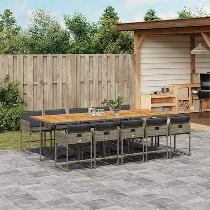 9-Delige Tuinset Met Kussens Poly Rattan