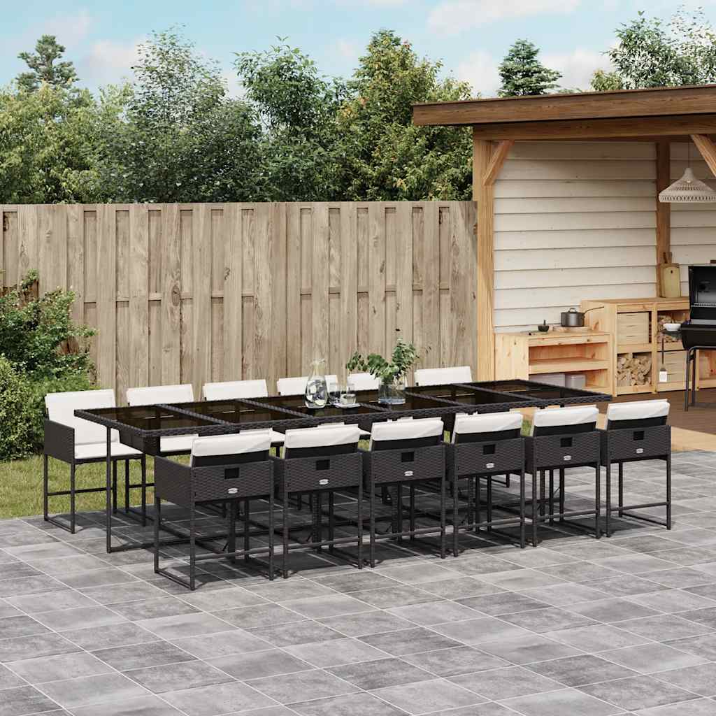 9-Delige Tuinset Met Kussens Poly Rattan