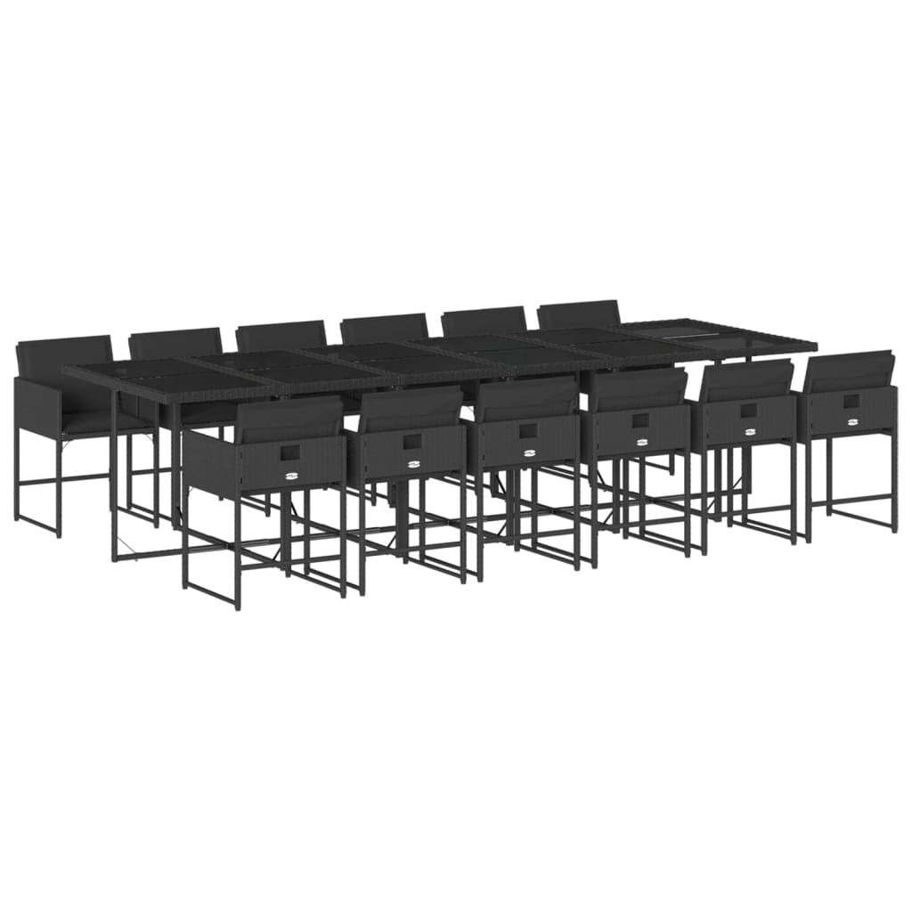 9-Delige Tuinset Met Kussens Poly Rattan