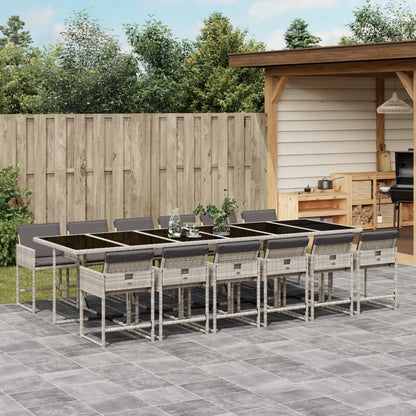 9-Delige Tuinset Met Kussens Poly Rattan