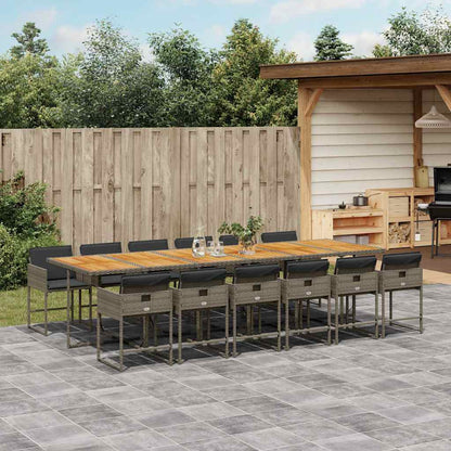 9-Delige Tuinset Met Kussens Poly Rattan