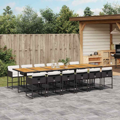 9-Delige Tuinset Met Kussens Poly Rattan