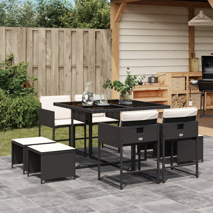 17-Delige Tuinset Met Kussens Poly Rattan