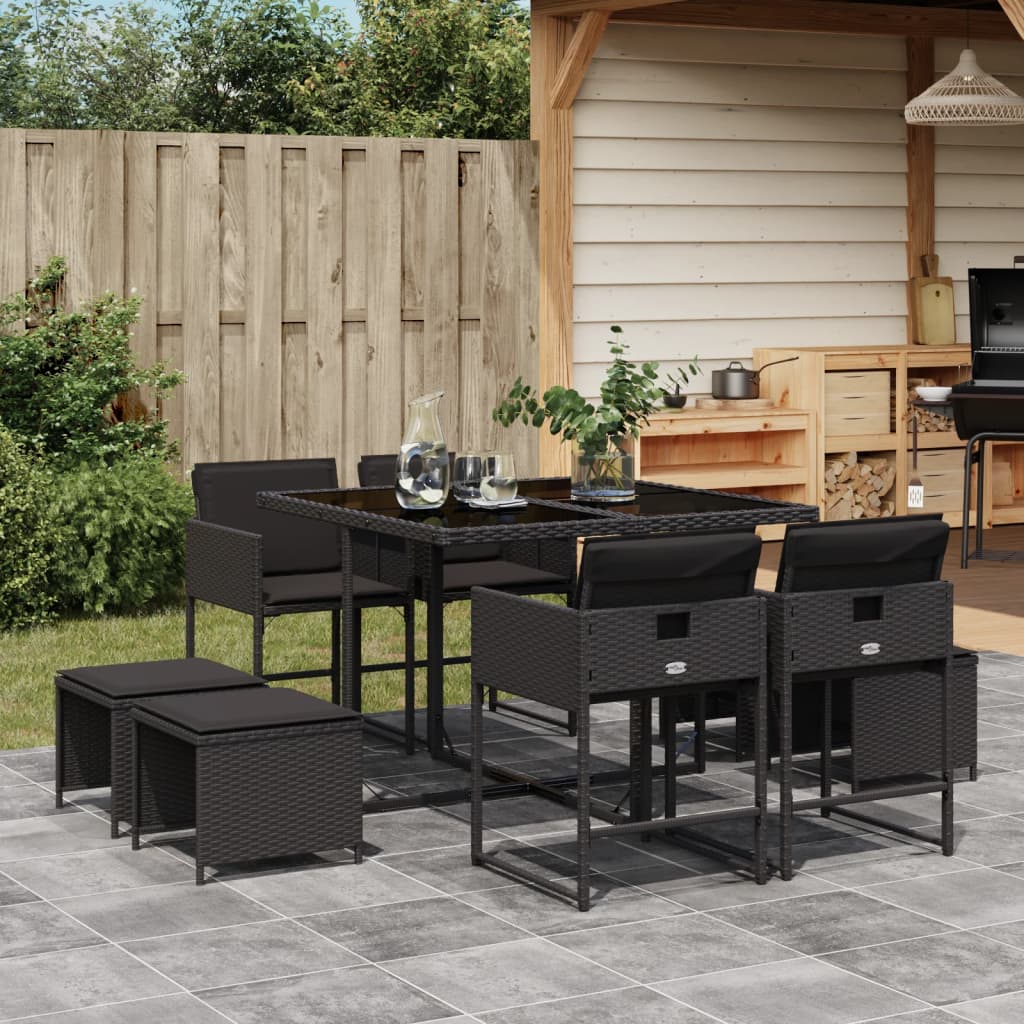 17-Delige Tuinset Met Kussens Poly Rattan