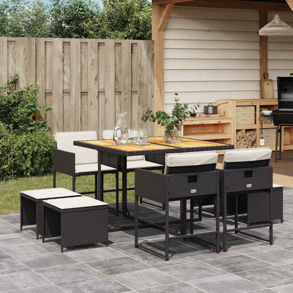 17-Delige Tuinset Met Kussens Poly Rattan