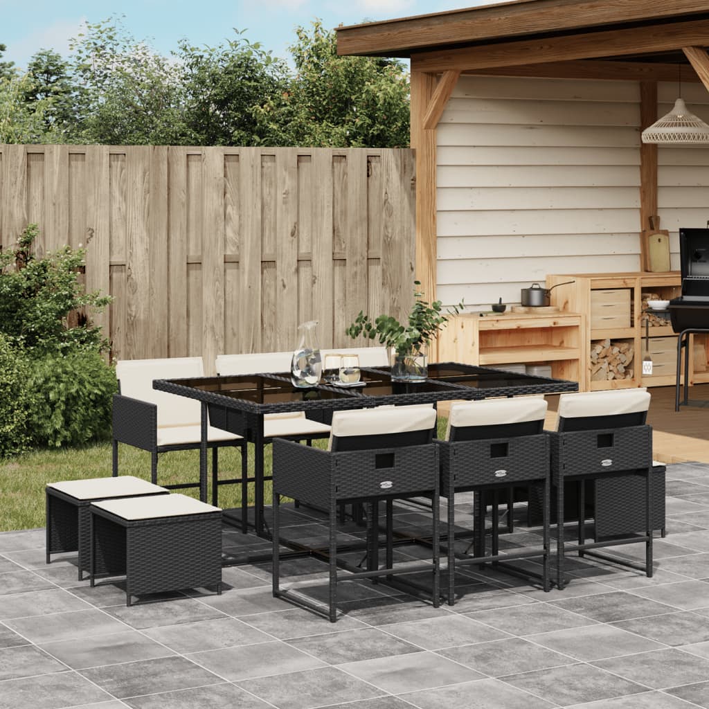 17-Delige Tuinset Met Kussens Poly Rattan