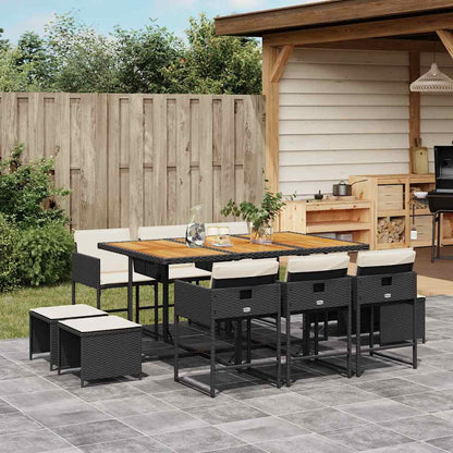 17-Delige Tuinset Met Kussens Poly Rattan