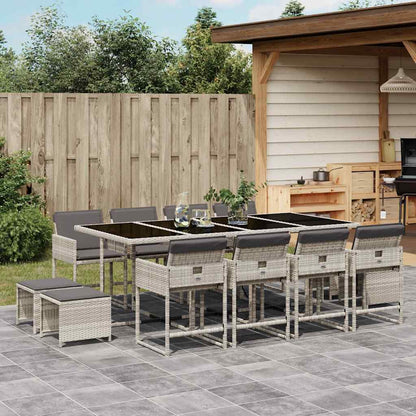 17-Delige Tuinset Met Kussens Poly Rattan