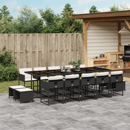 17-Delige Tuinset Met Kussens Poly Rattan