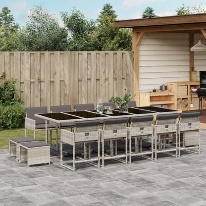 17-Delige Tuinset Met Kussens Poly Rattan
