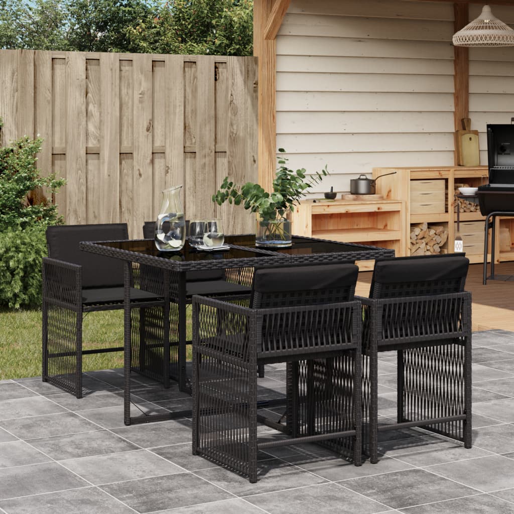 7-Delige Tuinset Met Kussens Poly Rattan