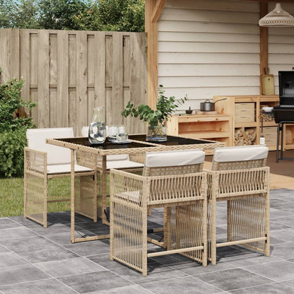 7-Delige Tuinset Met Kussens Poly Rattan