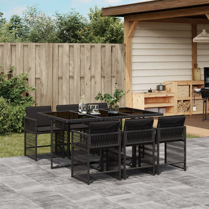 7-Delige Tuinset Met Kussens Poly Rattan