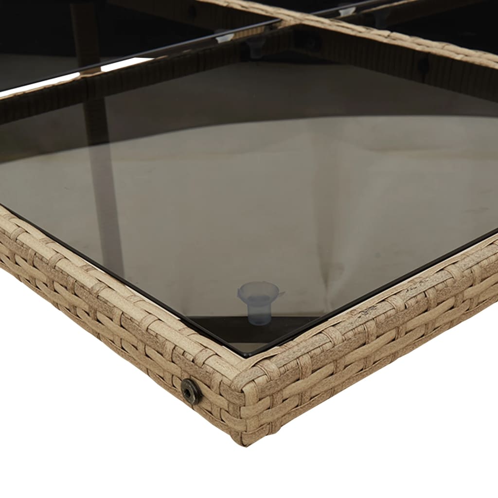 7-Delige Tuinset Met Kussens Poly Rattan
