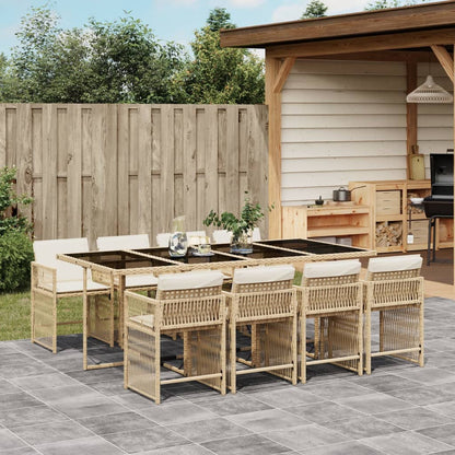 7-Delige Tuinset Met Kussens Poly Rattan