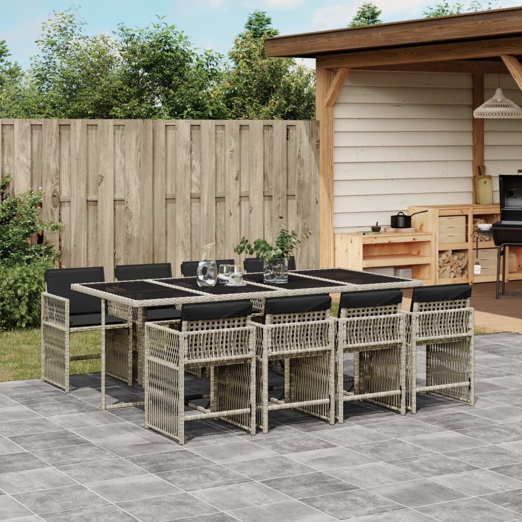 7-Delige Tuinset Met Kussens Poly Rattan