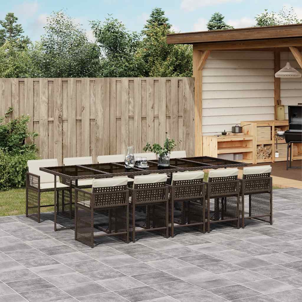7-Delige Tuinset Met Kussens Poly Rattan