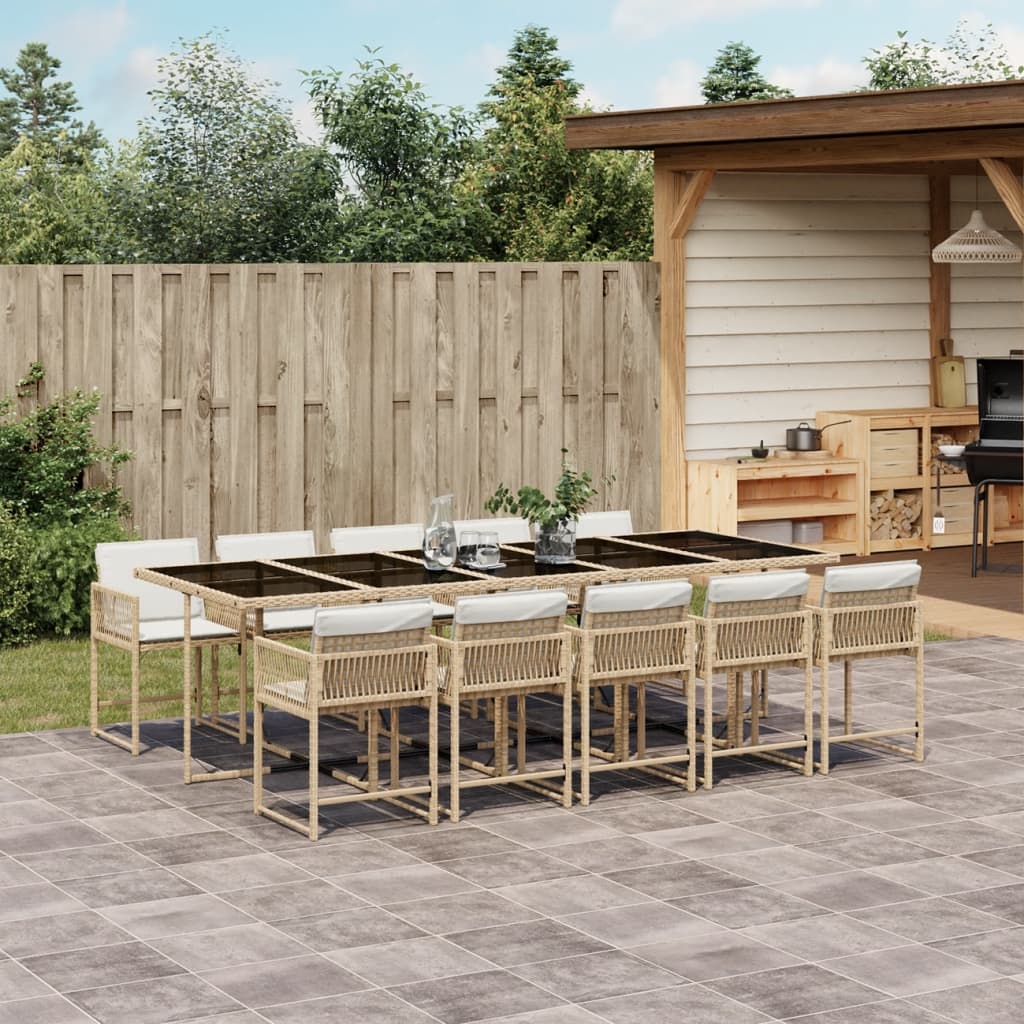 7-Delige Tuinset Met Kussens Poly Rattan