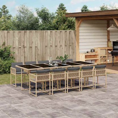 7-Delige Tuinset Met Kussens Poly Rattan