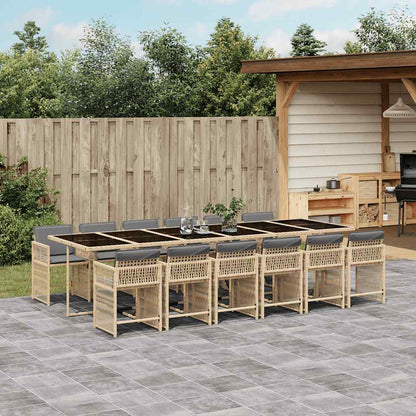 7-Delige Tuinset Met Kussens Poly Rattan