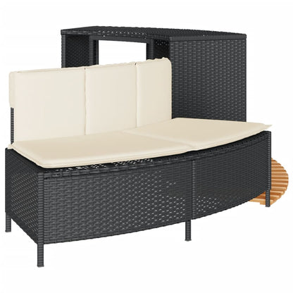 Hottub-Ombouw Poly Rattan En Massief Acaciahout