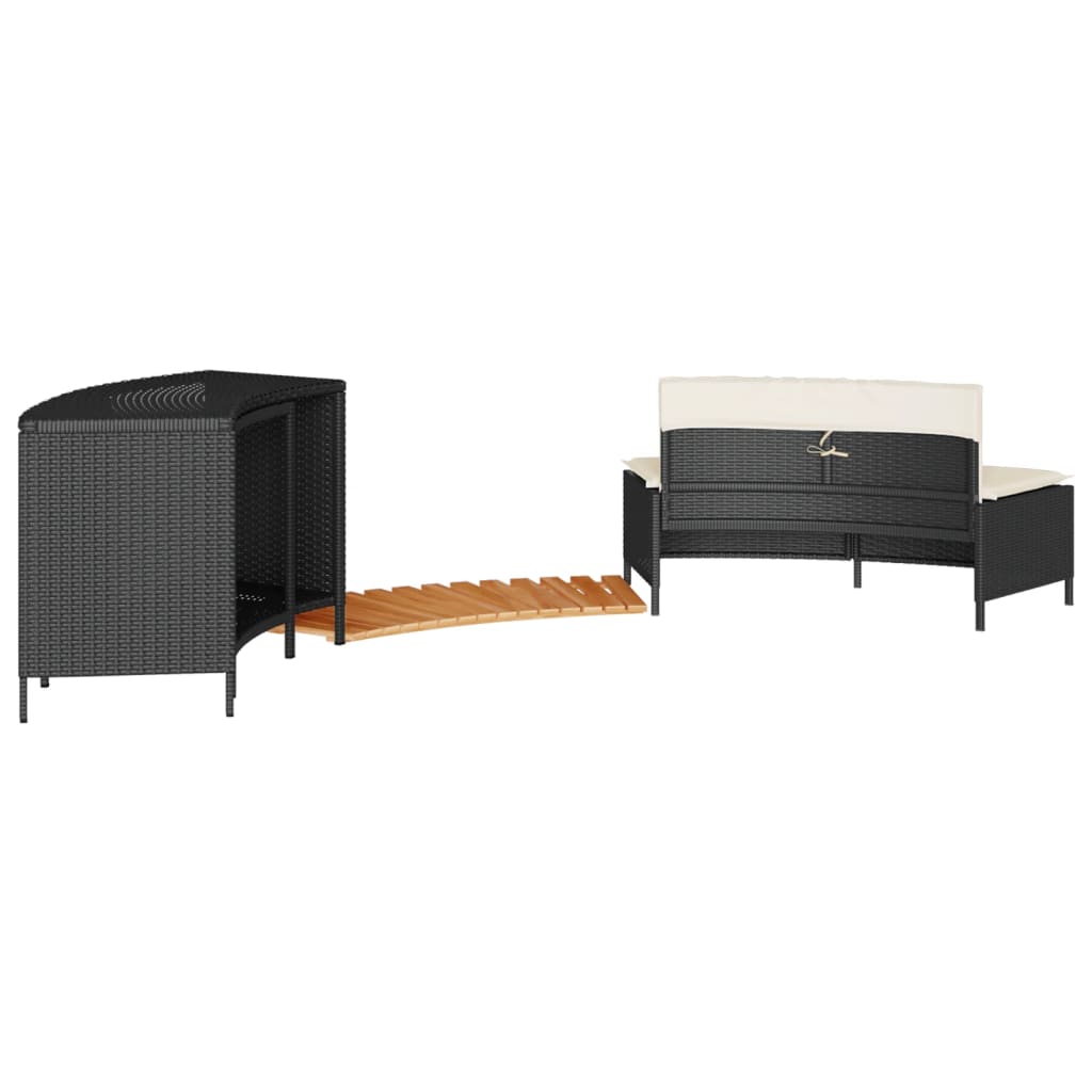 Hottub-Ombouw Poly Rattan En Massief Acaciahout