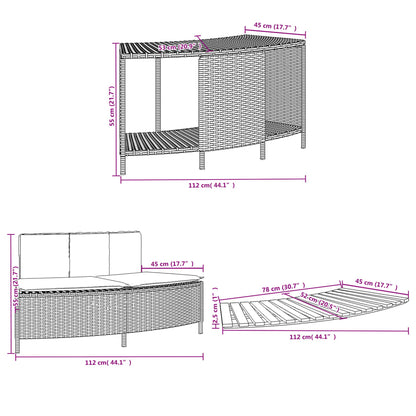 Hottub-Ombouw Poly Rattan En Massief Acaciahout