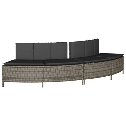 Hottub-Bankjes Met Kussens 2 St Poly Rattan