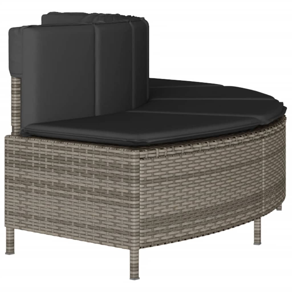 Hottub-Bankjes Met Kussens 2 St Poly Rattan