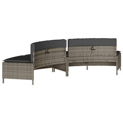 Hottub-Bankjes Met Kussens 2 St Poly Rattan