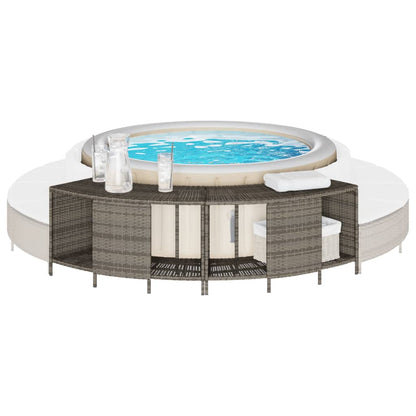 Opbergschappen Voor Hottub 2 St Poly Rattan