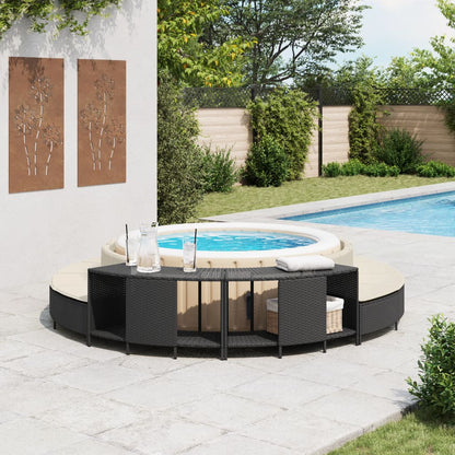 Opbergschappen Voor Hottub 2 St Poly Rattan