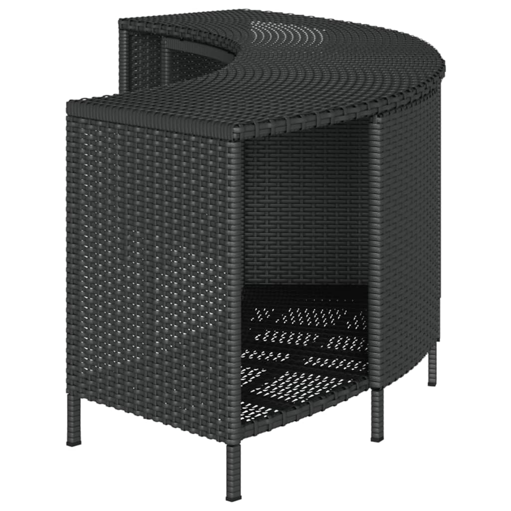 Opbergschappen Voor Hottub 2 St Poly Rattan