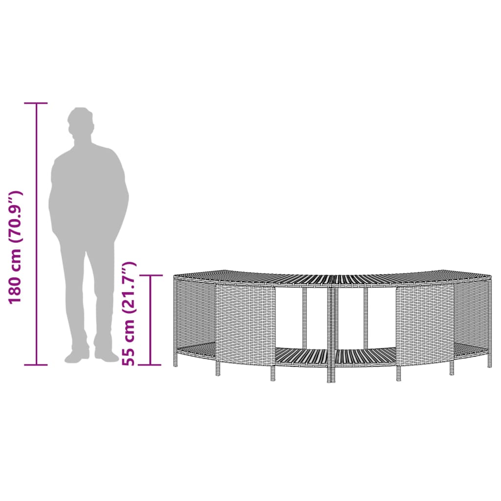 Opbergschappen Voor Hottub 2 St Poly Rattan