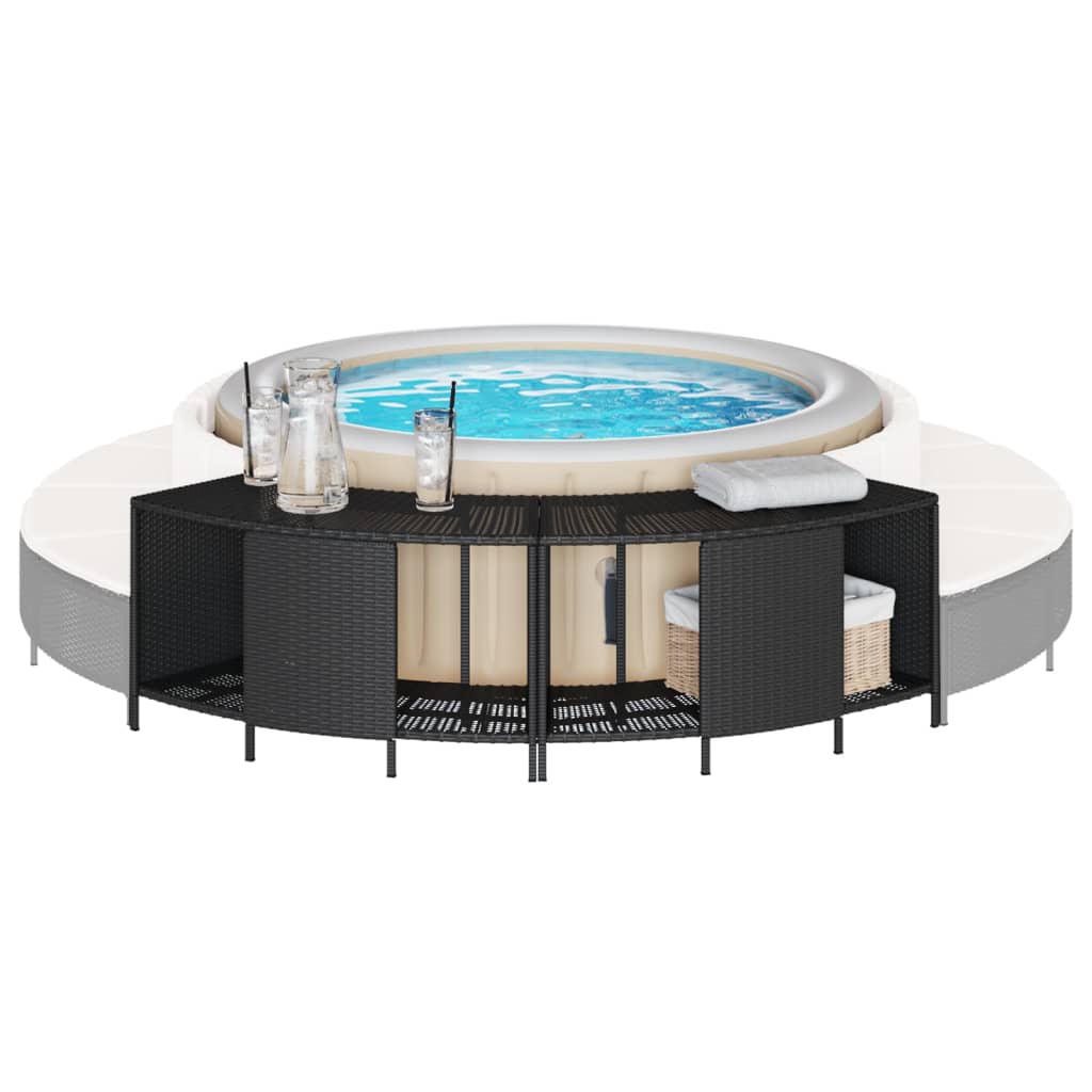 Opbergschappen Voor Hottub 2 St Poly Rattan