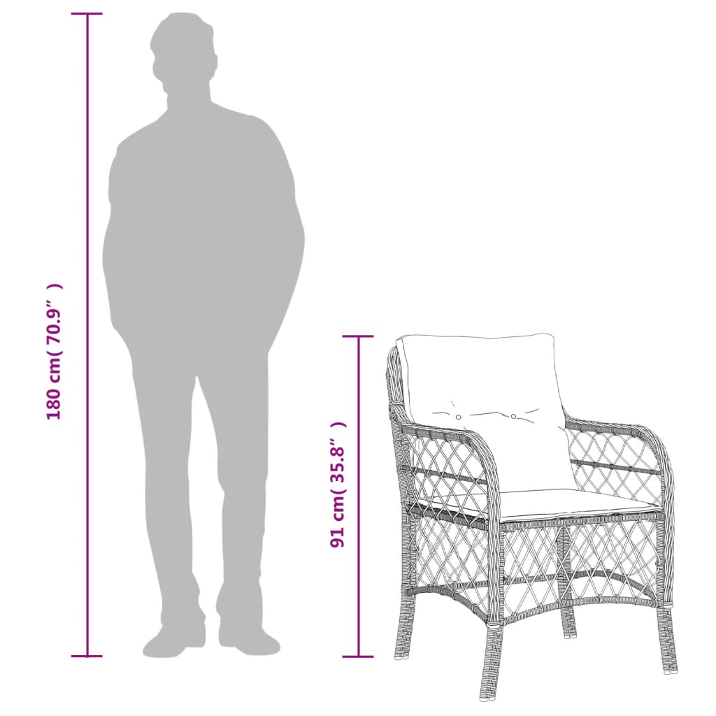 9-Delige Tuinset Poly Rattan