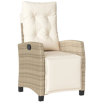 9-Delige Tuinset Met Kussens Poly Rattan Beige