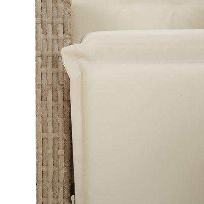 9-Delige Tuinset Met Kussens Poly Rattan Beige